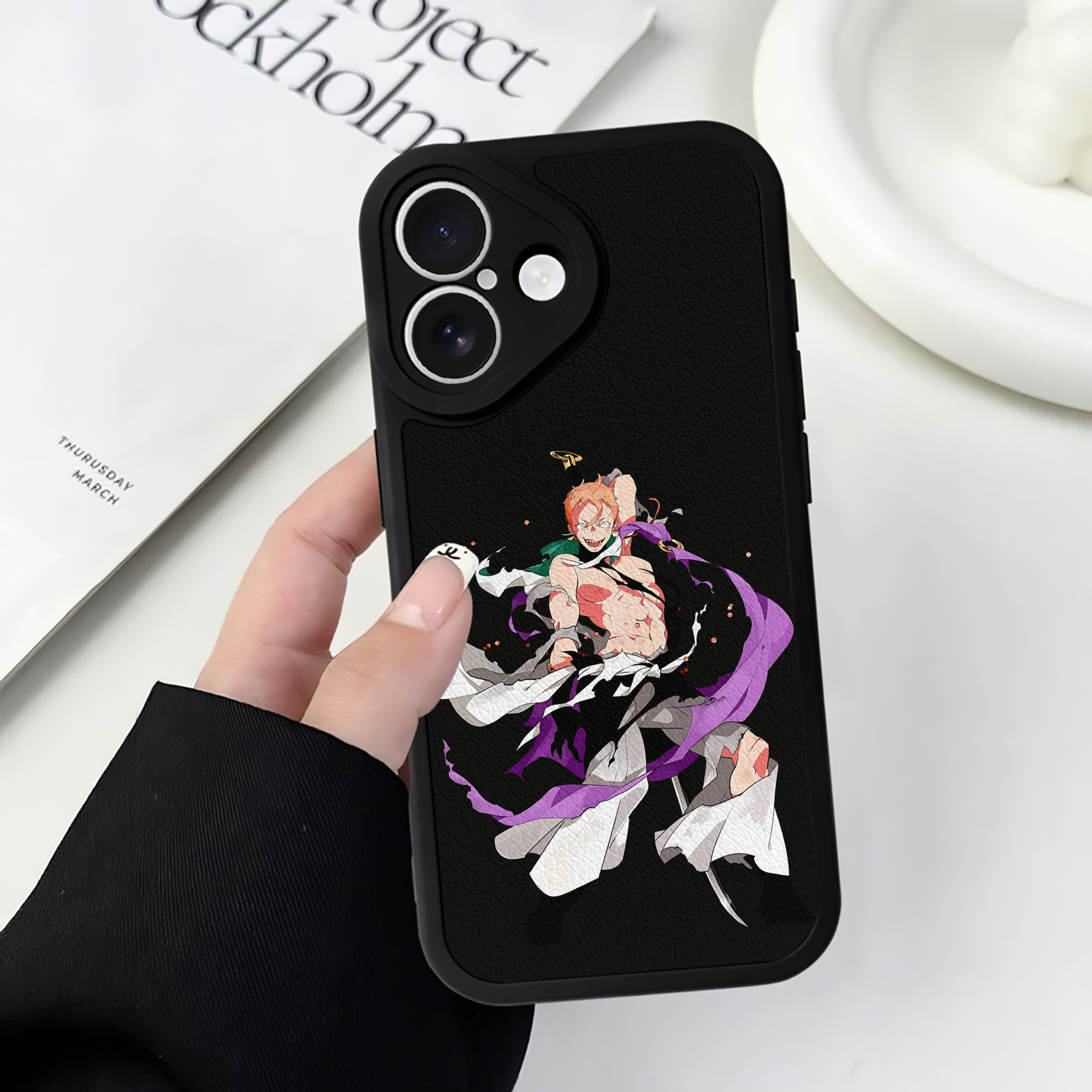 （画像用） 刀剣乱舞 Touken Ranbu 【iPhone 16シリーズ対応】シリコンスマホケース（レザー調） 材質：シリコン